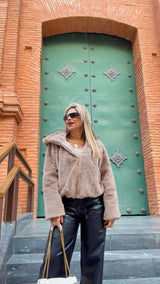 Y400 Bunny faux fur foxy hooded jacket