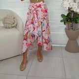 1050 Marine print wrap skirt