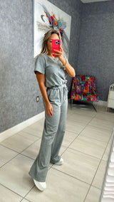 7542 Jumpsuit with elastic waist