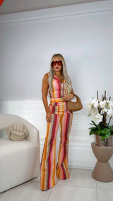 4436 Striped sleeveless jumpsuit