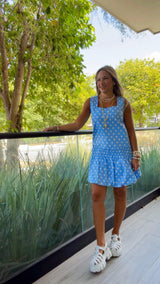 4487 Polka dot mini bubble dress