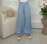 0168 Elastic waist linen pants