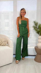 P491 Strapless woven jumpsuit