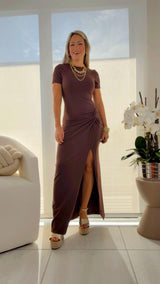 2854 Short sleeve maxi dress