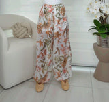 6037 Bubble flower print pants