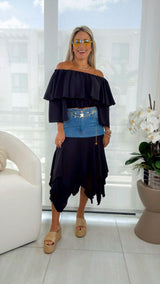 0029 Top and maxi skirt set