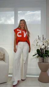 1019 High rise wide leg palazzo pants