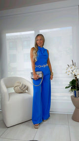 1296 Sleeveless wide leg jumpsuit