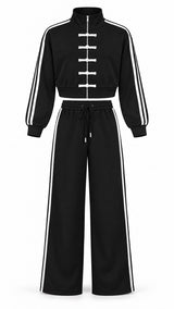 0618 Mandarin sweater and pants set