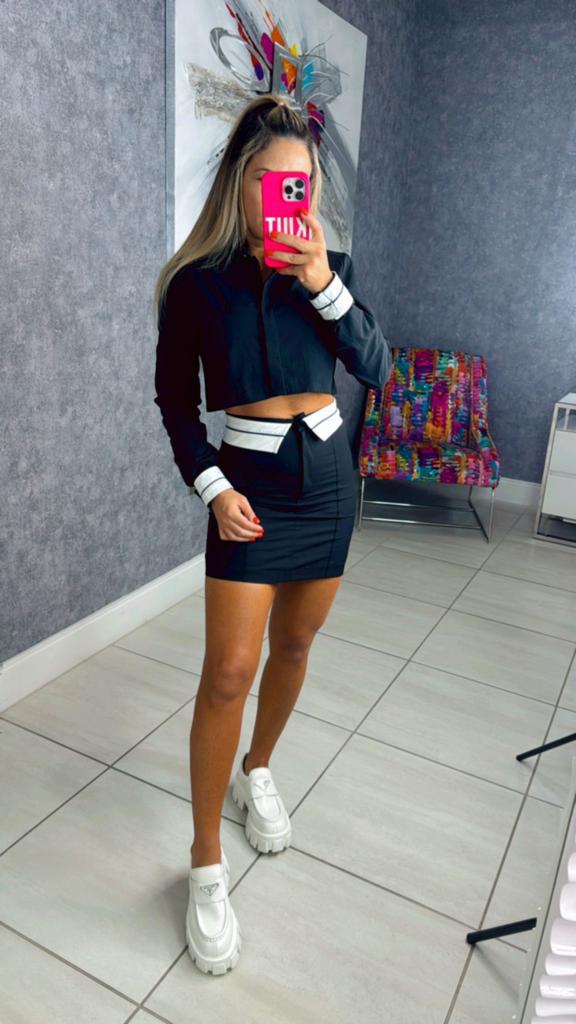 2003 Fold waistband mini skirt