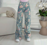1033 Floral print denim pants