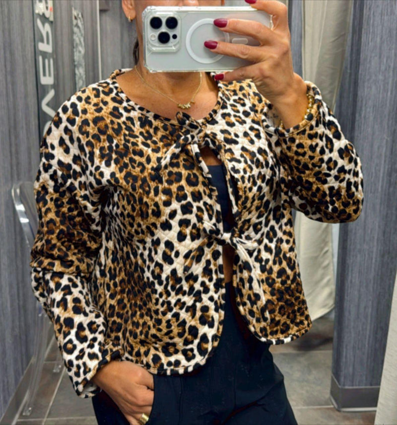 5278 Quilted leopard sweater