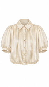 6197 Muscat bubble sleeve top