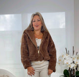 Y400 Bunny faux fur foxy hooded jacket