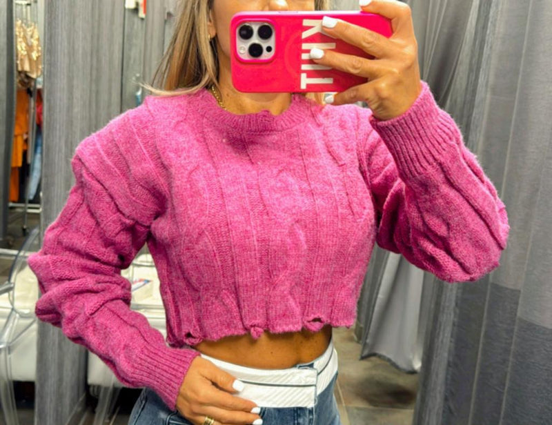9714 Cable knit sweater