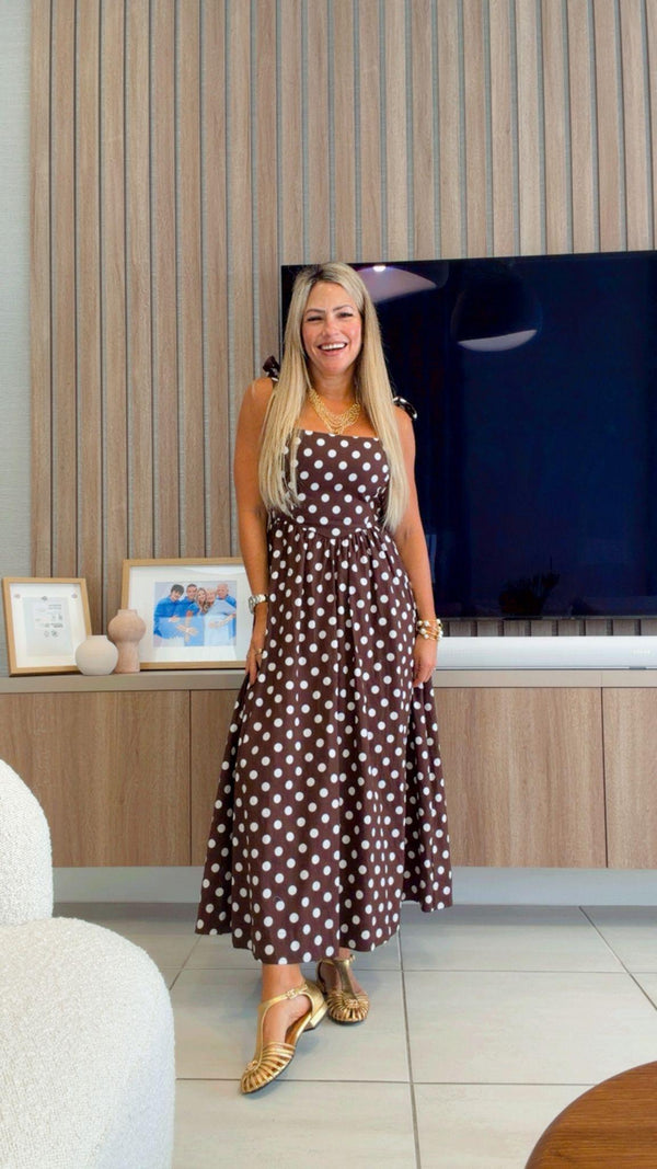 3844 Polka dot midi dress