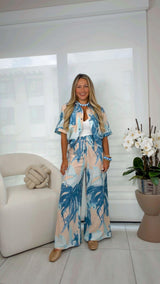4525 Printed top and pants set