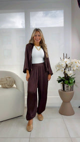 4918 Balloon bomber jacket and pants set