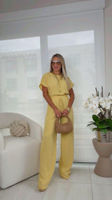 0021 Top and wide leg pants set