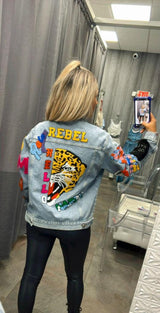 4642 Rebel patch denim jacket