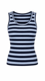 F598 Striped Knit Tank Top