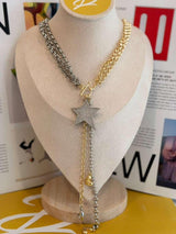 DL171 Two tone galaxy love necklace
