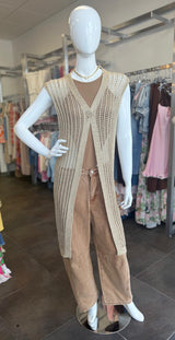 3200 Lurex long vest cardigans