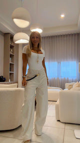 5268 Dressy belt barrel pant