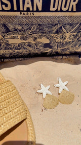1468 Star fish crochet earring