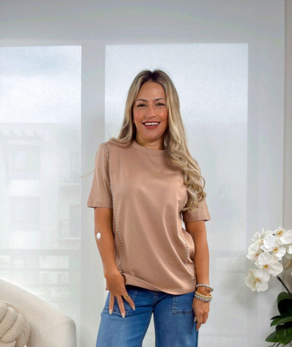 8267 Embellished crewneck T-shirt