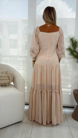 R033 Long sleeve maxi dress