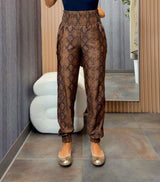 1800 Snake print jogger Kiut with elastic waist