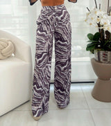 5093 Wide leg boho print pants