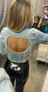 R292 Open back crop jacket