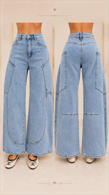 6007 Pocket side baggy barrel pants