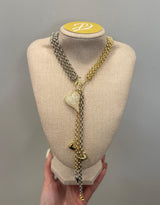 DL171 Two tone galaxy love necklace