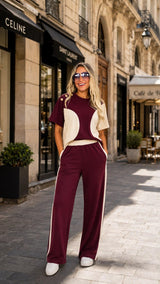 1947 Contrast oversized shirt and pants set