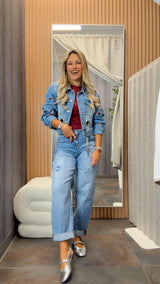 0507 Denim jackets with hole details