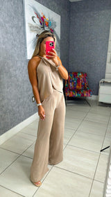 1330 Ashanti halter top and flowy pants set