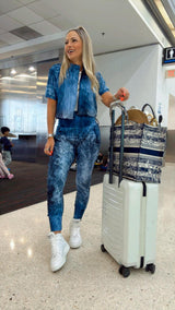 1580 Snake star print jacket and jogger set