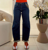 1300 Slouchy crop barrel textured pants
