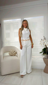 1296 Sleeveless wide leg jumpsuit