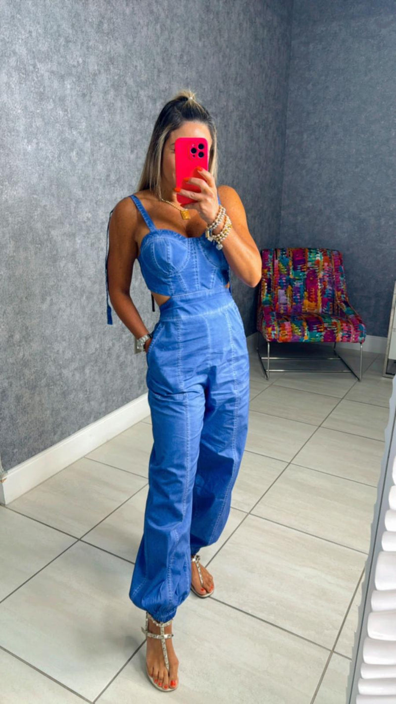 4121 Washed open back jumpsuit