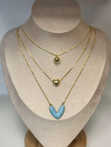 DL128 Corazon trend triple collar con aretes