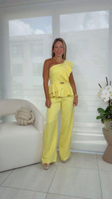 7355 One shouldeer top and pants set