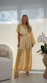 1005 Polka dots top and pants set