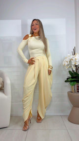 5244 Drapped dressy pants