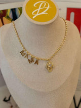DL233 MOTHER'S DAY DANGLE LETTERS NECKLACE
