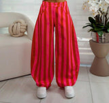 9997 Stripe trendy woven pants