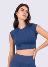 CROP FUTURE SCULPT - NAVY BLUE